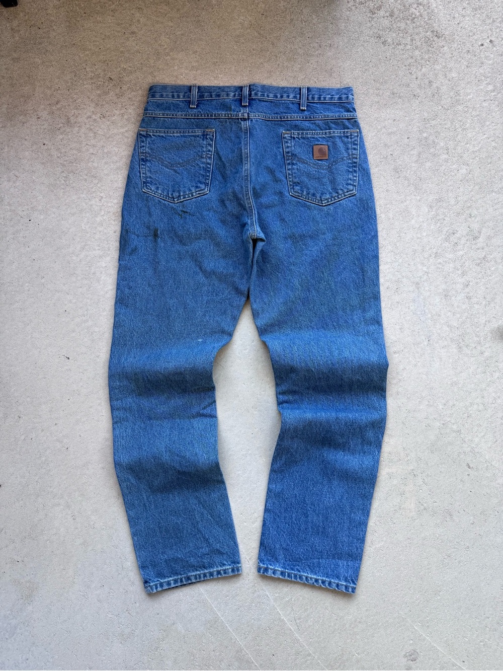 Carhartt Men's Blue Relaxed Fit Work Jeans